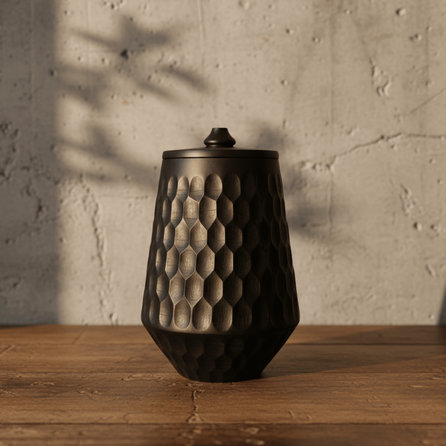 Handcrafted Wooden Cremation Urn for Men (Adult Ashes) - Artisan
