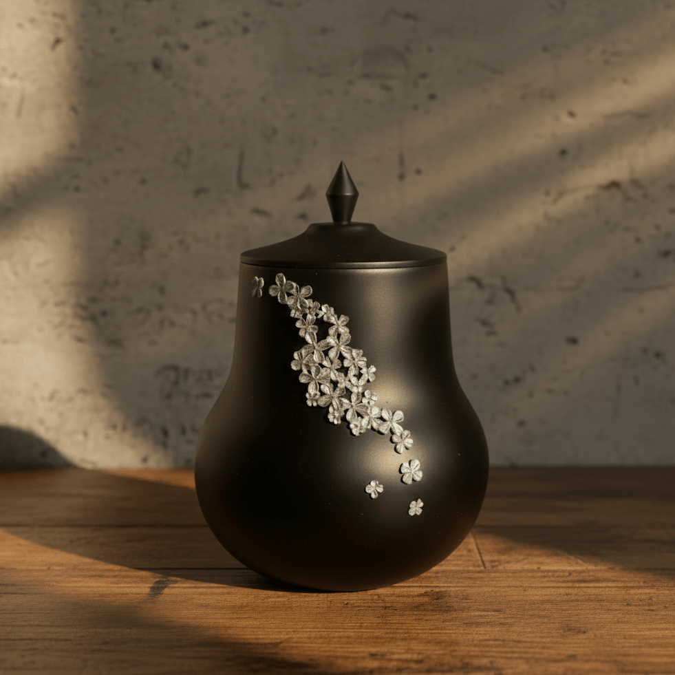 Blossom Wooden Urn - Afterlife Vessel