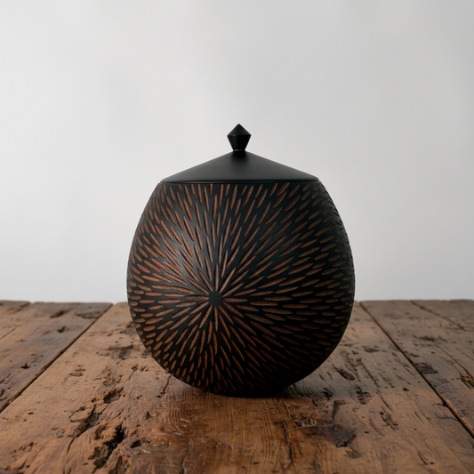 Urn on Aged Wood